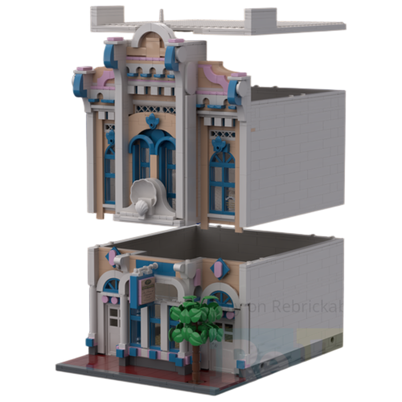 Vintage Collectible Toy Store - ร้านขายขนมแฟนตาซี MOC บล็อกตัวต่อ โมเดลร้านขนมหวานวินเทจแบบละเอียด ชุดตัวต่อ DIY