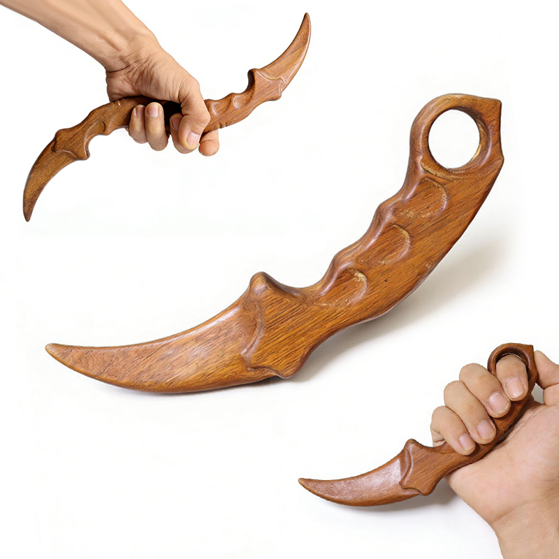 Vintage Collectible Knife - มีดแกะสลักไม้จันทน์ทองคำ 1/2 ชิ้น ของเล่นมีดไม้ มีดแกะสลัก ของตกแต่ง