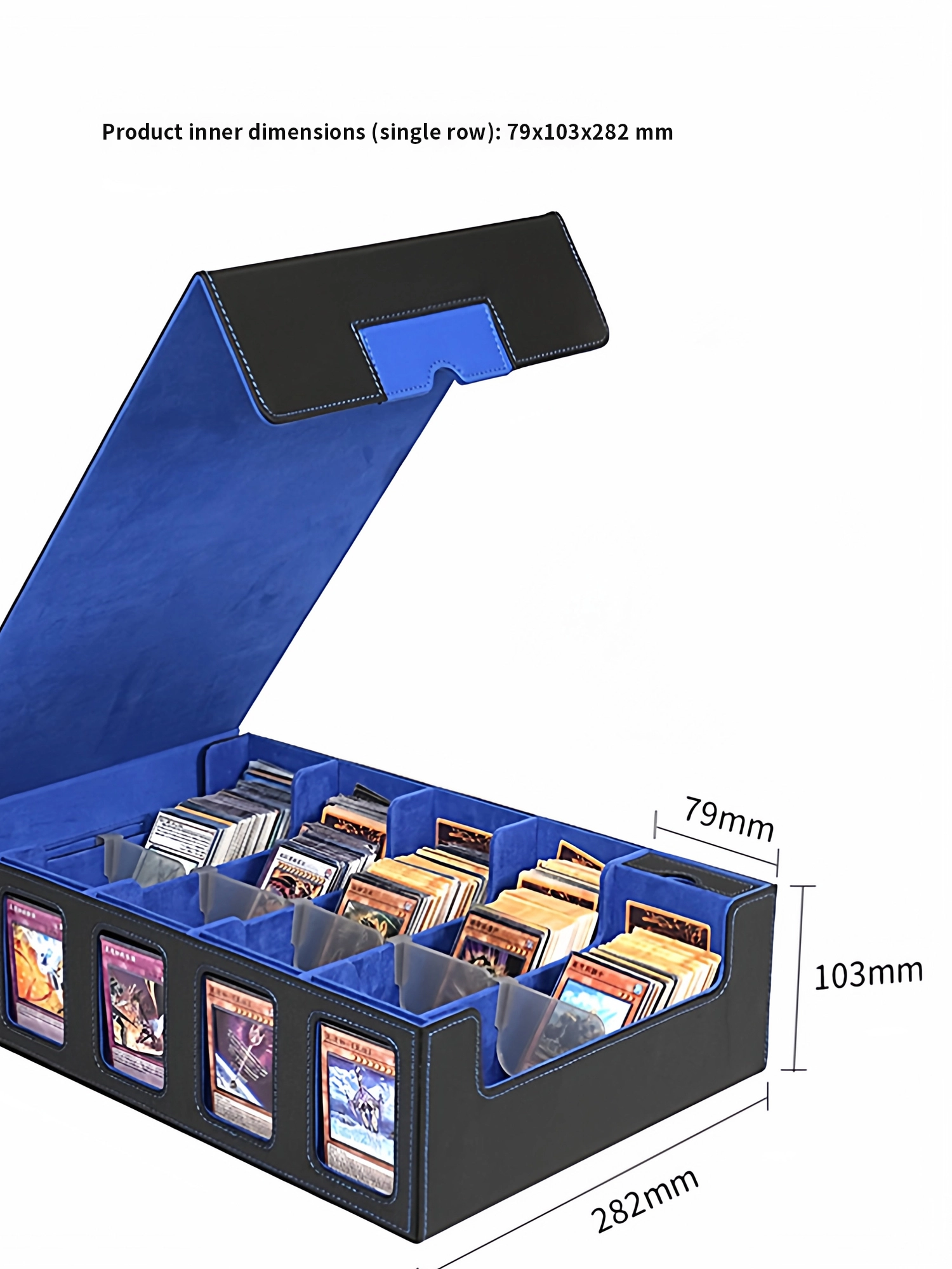 Collectible Collection - กล่องเก็บการ์ด TCG แบบหลายช่อง ทำจากหนัง PU พร้อมหน้าต่างมองเห็นภายใน