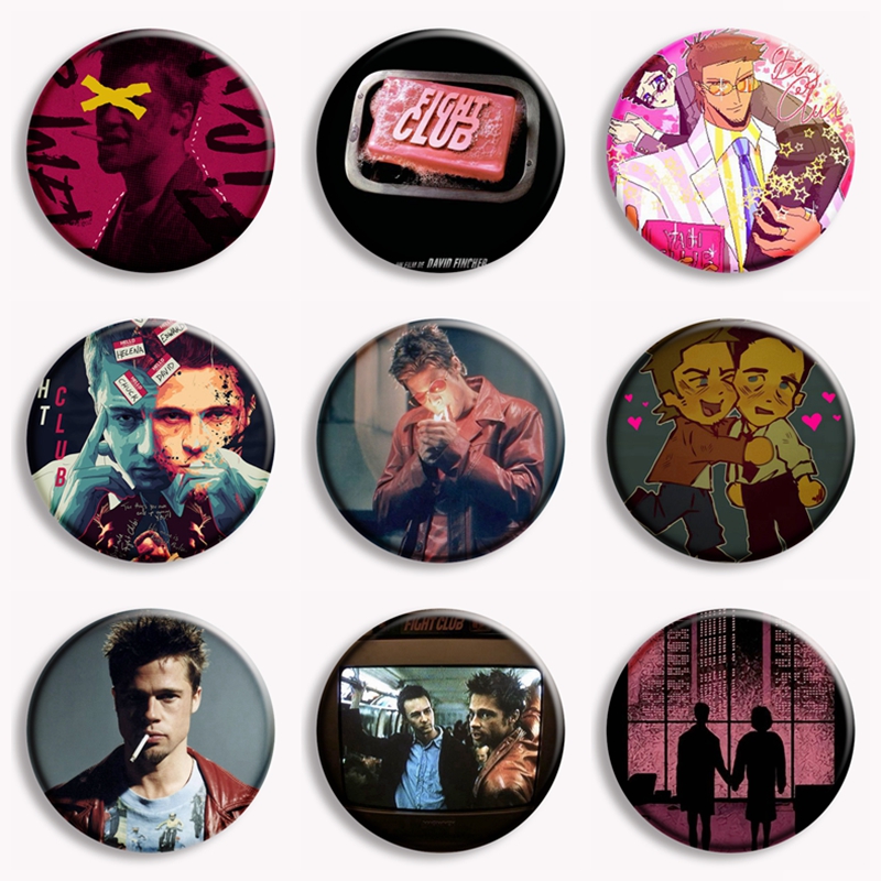 Vintage Collectible Buttons - เข็มกลัดโลหะติดหนังสไตล์วินเทจแบบติดกระดุมสำหรับดูหนังชุดเสื้อโค้ทของขวัญสำหรับแฟนๆ