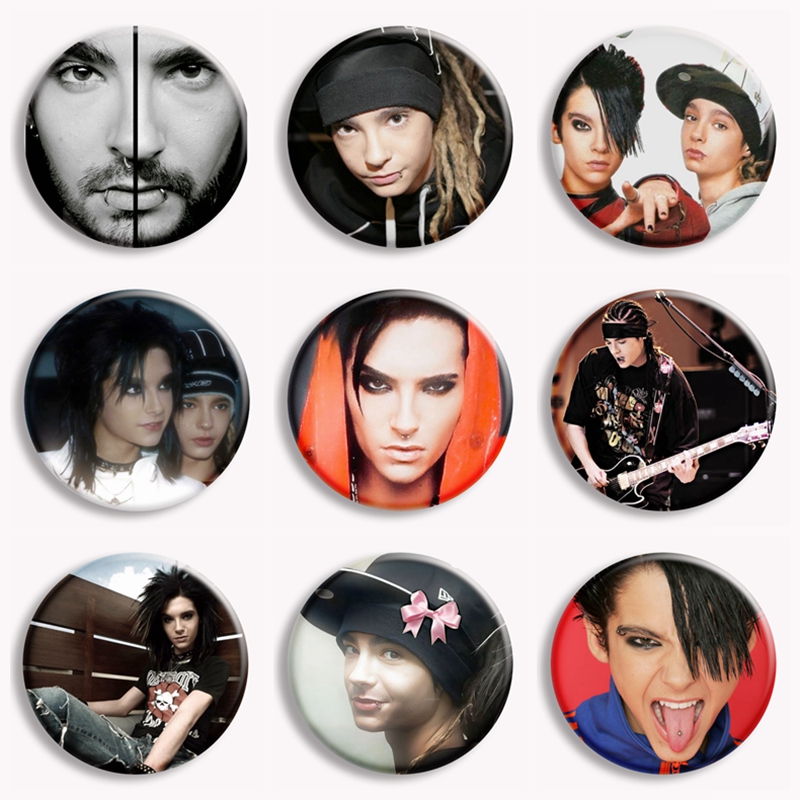 Vintage Collectible Buttons - สายรัดร็อค TOKIO โรงแรม kaulitz วินเทจกระดุมแบบกอธิคโลหะพังค์กระเป๋าเข็มกลัดอุปกรณ์เสริมสำหรับคนรักดนตรีสะสม