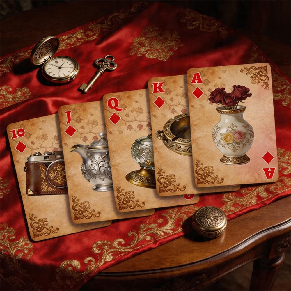 ชุดไพ่เล่นวินเทจลายพระราชวัง 5 - Vintage Collectible Playing Cards บทวิจารณ์และราคา