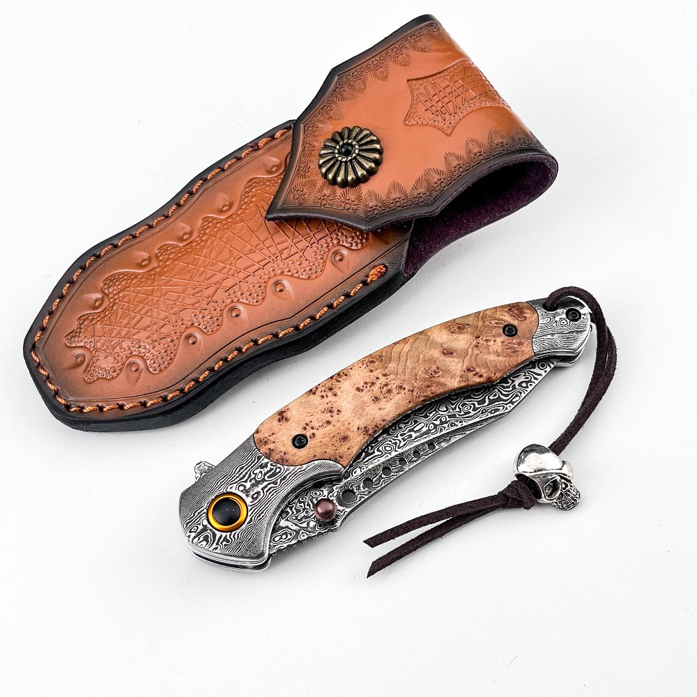 มีดพับลายดามัสกัส ความแข็งสูง  - Vintage Collectible Knife บทวิจารณ์และราคา
