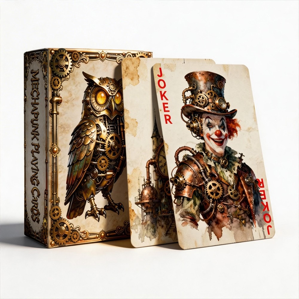 ชุดไพ่โป๊กเกอร์สไตล์สตีมพังก์  - Vintage Collectible Playing Cards บทวิจารณ์และราคา