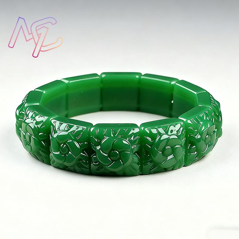 กำไลข้อมือหยกแท้ลายดอกไม้ ดีไซ - Vintage Collector บทวิจารณ์และราคา