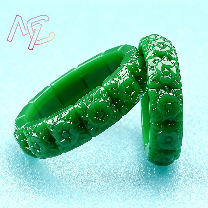 กำไลข้อมือหยกแท้ลายดอกไม้ ดีไซ - Vintage Collector บทวิจารณ์และราคา