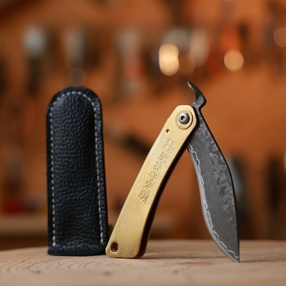 มีดพับ EDC แบบพกพา ด้ามจับทองเ - Vintage Collectible Knife บทวิจารณ์และราคา